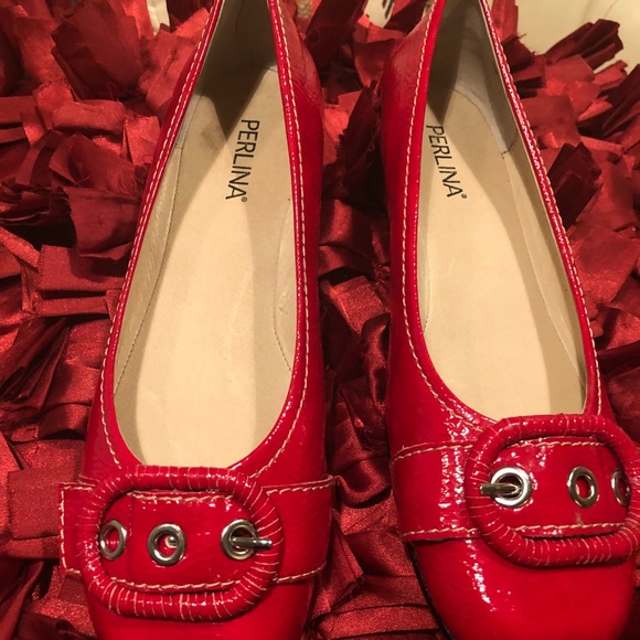 New Perlina red flats size 7.5 - Picture 4 of 6
